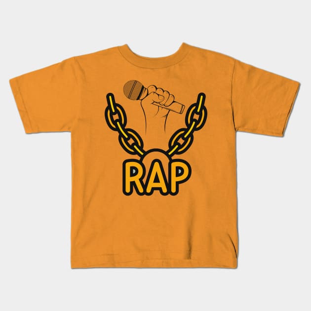 Microphone Rap chain Kids T-Shirt by O.M design